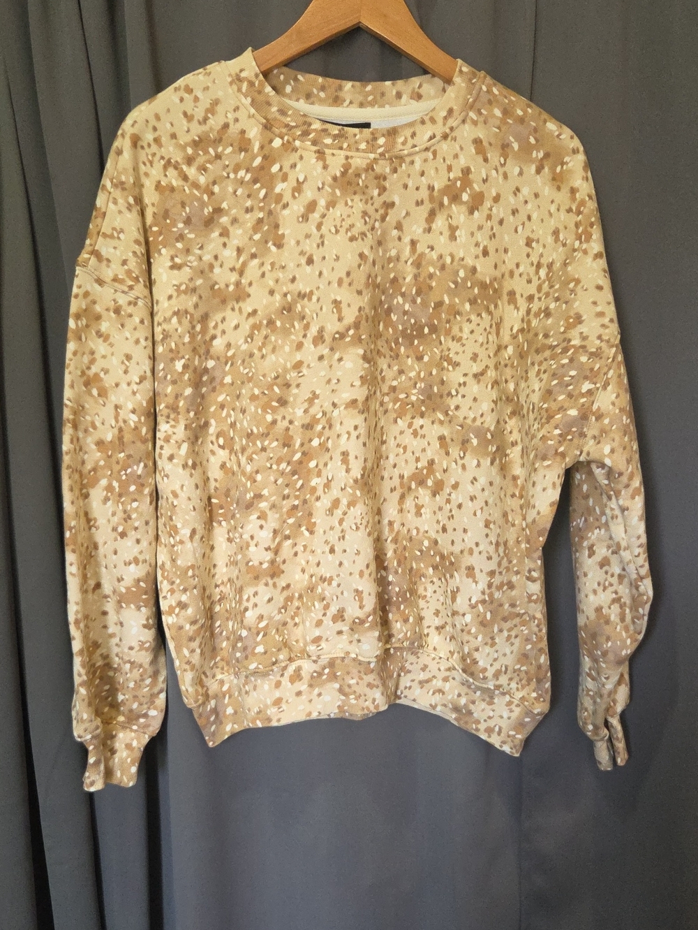 Beige Speckled Crewneck Sweater